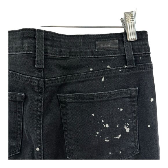 Paige Jeans Womens 27 Hoxton Straight Ankle Distressed Grunge Goth Alt Edgy Rave - Picture 5 of 16